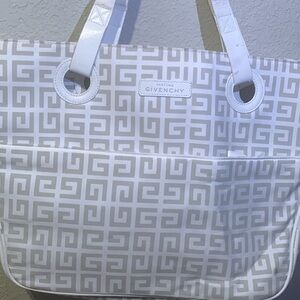 Givenchy White Geometric Tote Bag